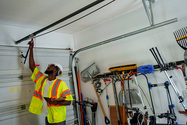 Professional Garage Door Installation technician working in New London, IA